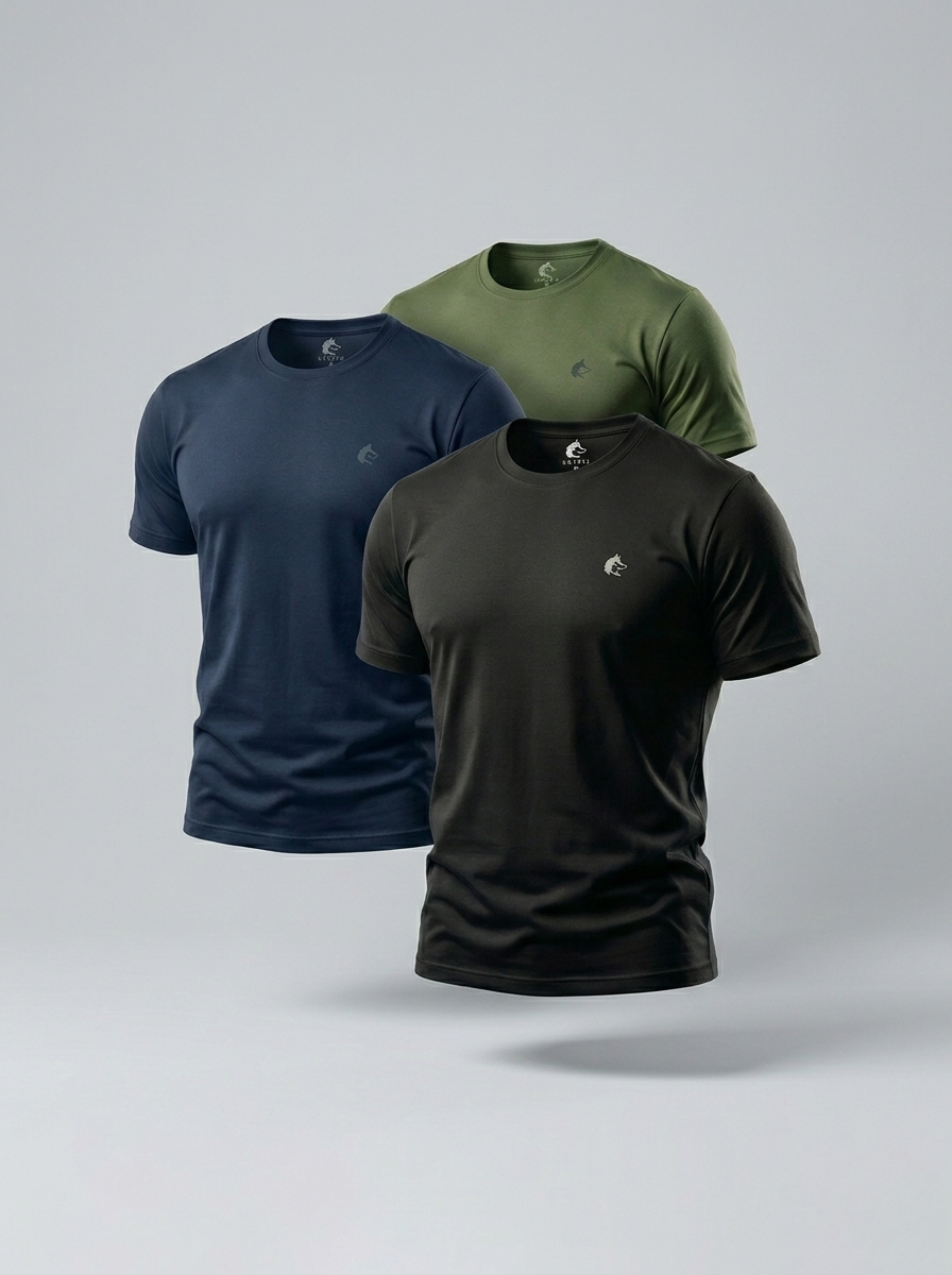 KIT 3 Camisetas Suedine Premium COYOTE