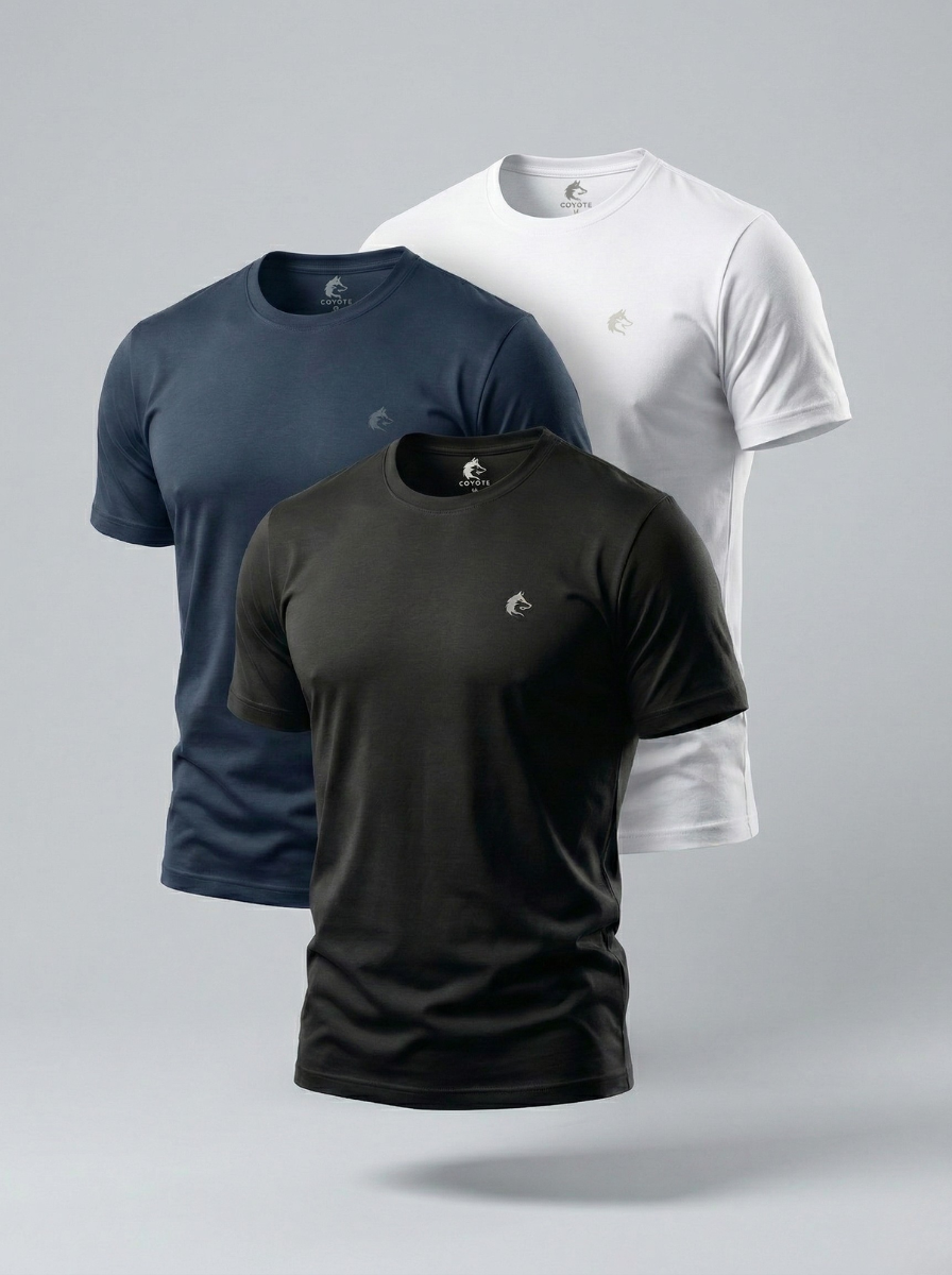 KIT 3 Camisetas Suedine Premium COYOTE