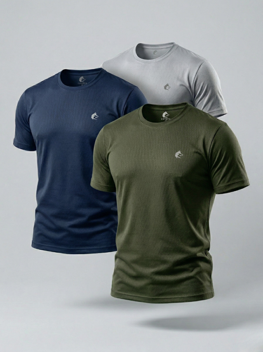 KIT 3 Camisetas Suedine Premium COYOTE