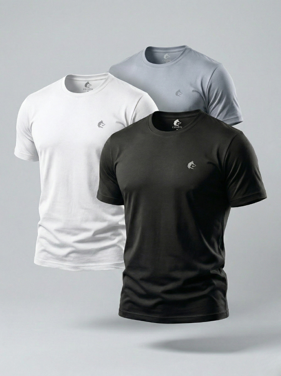 KIT 3 Camisetas Suedine Premium COYOTE