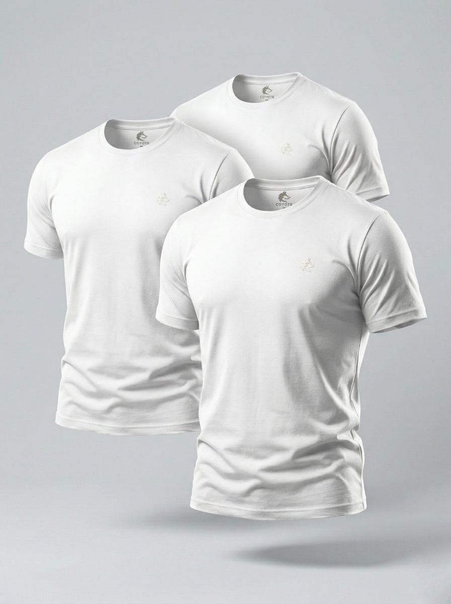 KIT 3 Camisetas Suedine Premium COYOTE